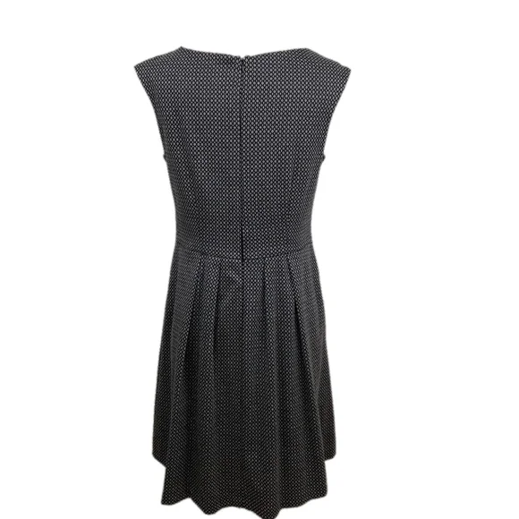 NY & COMPANY Dress Sheath Abstract Knit Retro Sleeveless Gray Black Medium - Picture 5 of 8